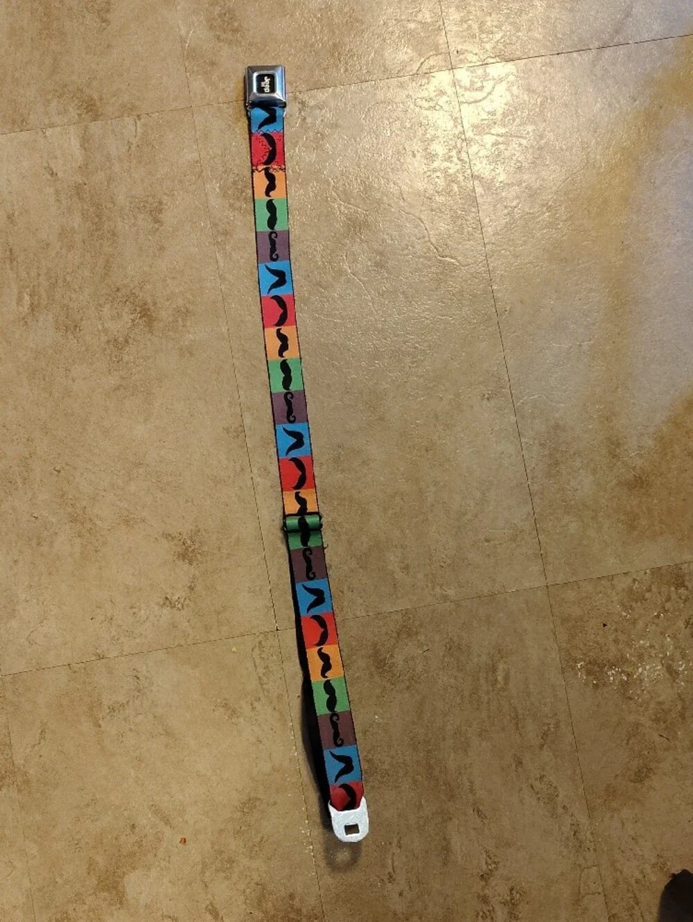 Jeep Colorblock Mustache Seatbelt Bracelet - Red, Blue, Orange